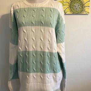 Tommy Hilfiger-cable knit med weight sweater vintage unisex-soft cotton